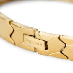 Lucleon Bracelet Magnétique Asymétrique En Titane Doré -Bagues Magasin 4 5mag