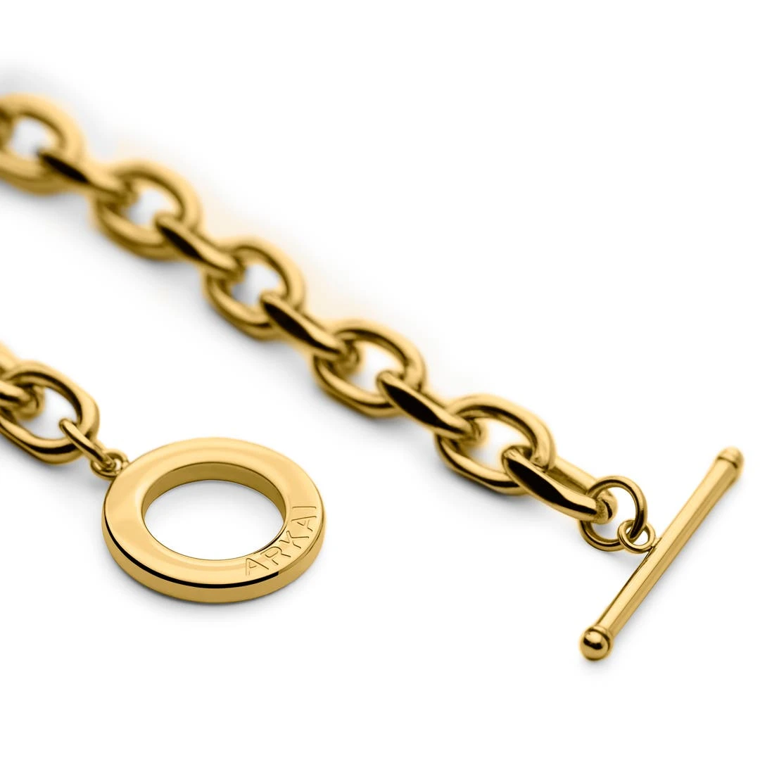 Arkai Atlas | Bracelet En Acier Doré Avec Pendentif Azurite Et Malachite 8 Arkai Atlas | Bracelet En Acier Doré Avec Pendentif Azurite Et Malachite – Image 6