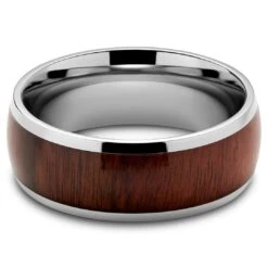 Lucleon Anneau Aesop En Bois Et Titane -Bagues Magasin 5 1up