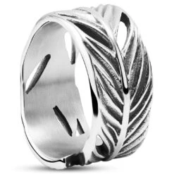 Moody Mason Bague Argentée La Plume