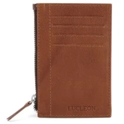 Lucleon Porte-cartes Lemmy Anti-RFID En Cuir Brun Clair -Bagues Magasin 5 2 387