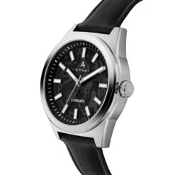 Arkai Caron | Montre Squelette Automatique En Acier Inoxydable Noir Et Argenté -Bagues Magasin 5 2karonver2