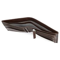 Lucleon Portefeuille En Cuir Marron Zip Intérieur California -Bagues Magasin 5 4 88