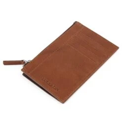 Lucleon Porte-cartes Lemmy Anti-RFID En Cuir Brun Clair -Bagues Magasin 5 5 100