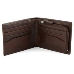 Lucleon Portefeuille En Cuir Marron Zip Intérieur California -Bagues Magasin 5 5 55