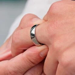 Fort Tempus Anneau En Titane Argenté Traditionnel -Bagues Magasin 5081 ring