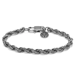 Lucleon Bracelet En Métal Tressé Argenté Corwin Amager - 6 Mm