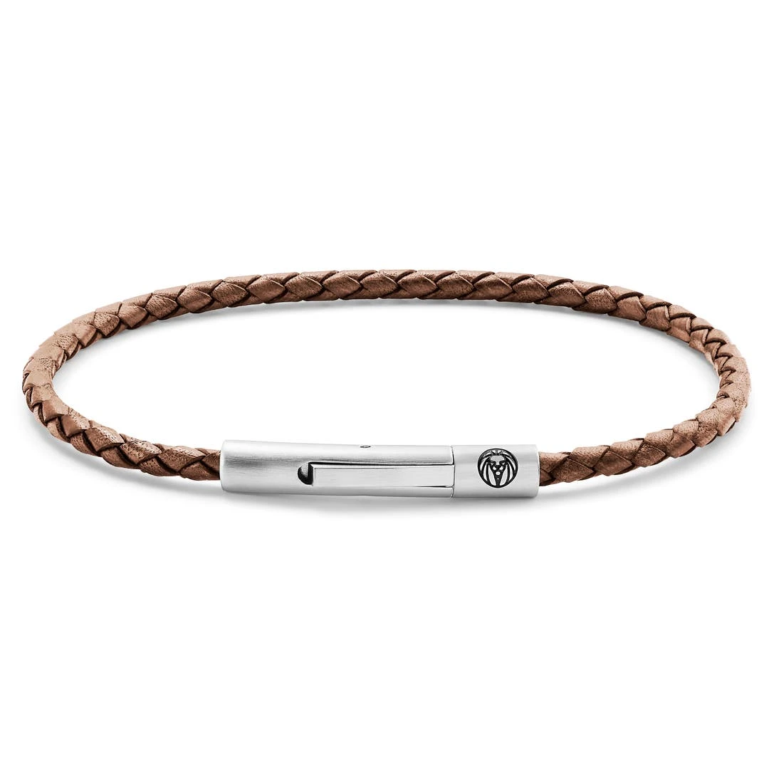 Lucleon Bracelet Collins En Cuir Brun Clair - 3 Mm 3 Lucleon Bracelet Collins En Cuir Brun Clair - 3 Mm