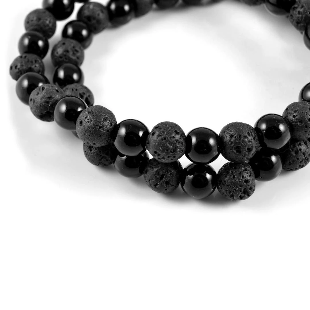 Fort Tempus Bracelet En Pierre Noire Brute 4 Fort Tempus Bracelet En Pierre Noire Brute – Image 2