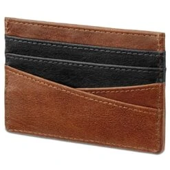 Lucleon Porte-cartes Lacey En Cuir Havane & Noir Anti-RFID -Bagues Magasin 6 1 copy 3