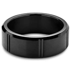 Lucleon Anneau Aesop Brock En Titane Noir -Bagues Magasin 6 1up