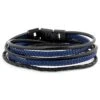 Lucleon Bracelet Roy En Cuir Noir Et Bleu -Bagues Magasin 6 2 47 2 51 3 151