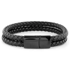 Fort Tempus Bracelet Tressé Noir Double épaisseur -Bagues Magasin 6 2 47 2 51 3 175