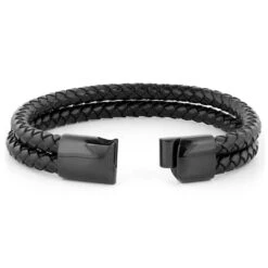 Fort Tempus Bracelet Tressé Noir Double épaisseur -Bagues Magasin 6 3 190