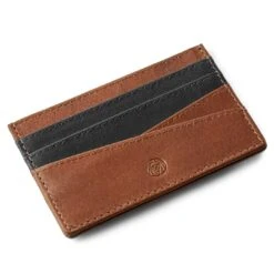 Lucleon Porte-cartes Lacey En Cuir Havane & Noir Anti-RFID -Bagues Magasin 6 6 copy 1