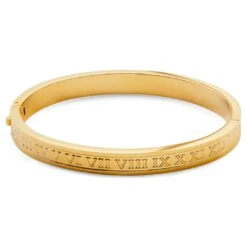 Lucleon Bracelet Jonc Arie Doré à Chiffres