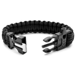 Tailor Toki Bracelet Corde Para Noir Avec Allume-Feu Acier -Bagues Magasin 7 2 76
