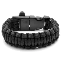 Tailor Toki Bracelet Corde Para Noir Avec Allume-Feu Acier