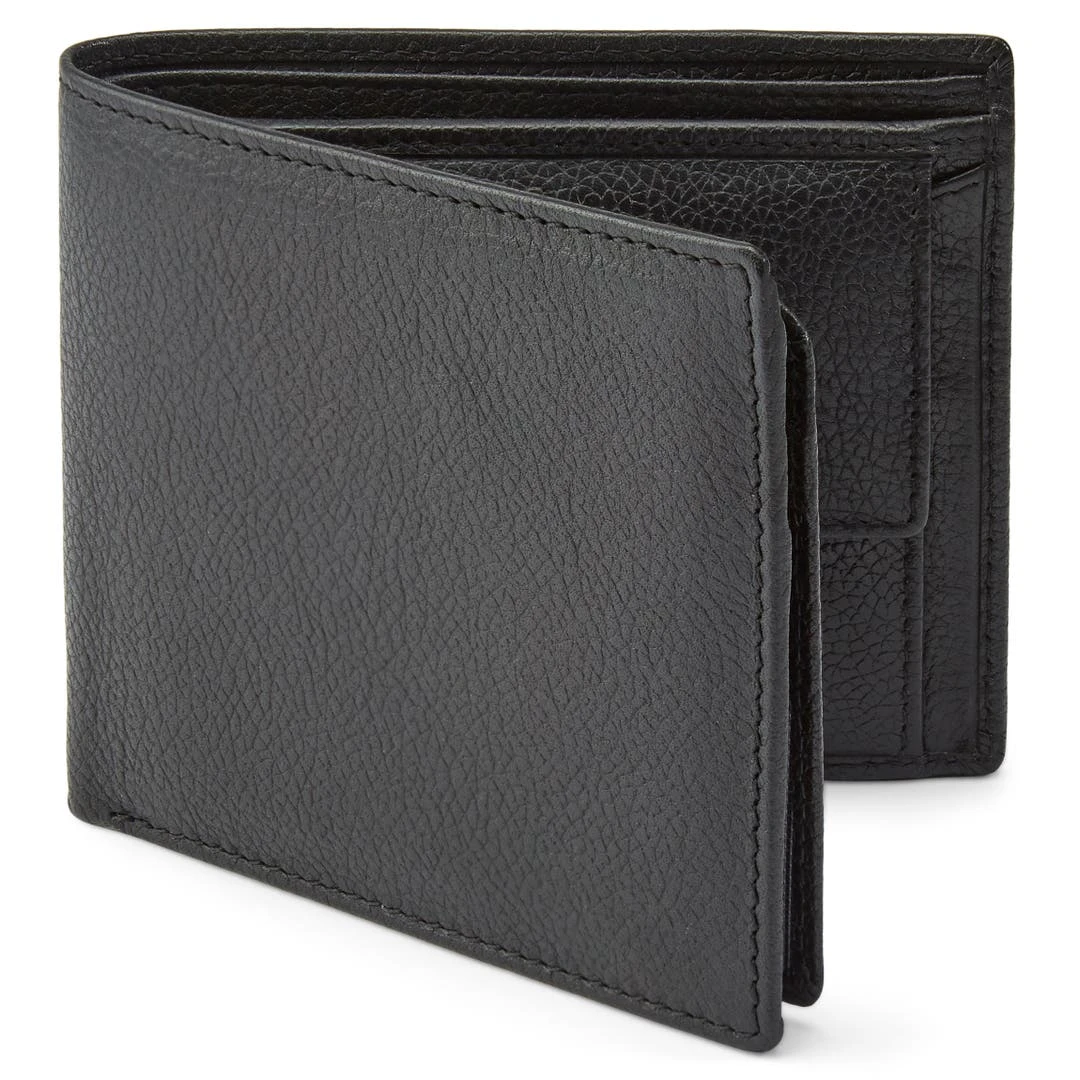 Lucleon Portefeuille En Cuir Noir Anti-RFID Smith 3 Lucleon Portefeuille En Cuir Noir Anti-RFID Smith