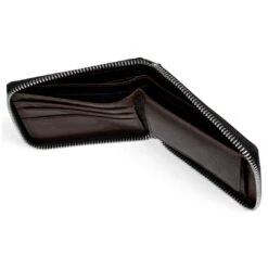 Lucleon Portefeuille Montréal Zippé En Cuir Marron RFID -Bagues Magasin 8 6 42
