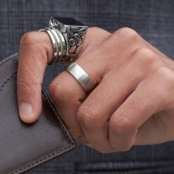 Lucleon Anneau Classique En Acier Mat 10 Lucleon Anneau Classique En Acier Mat -Bagues Magasin 8577 ring 1