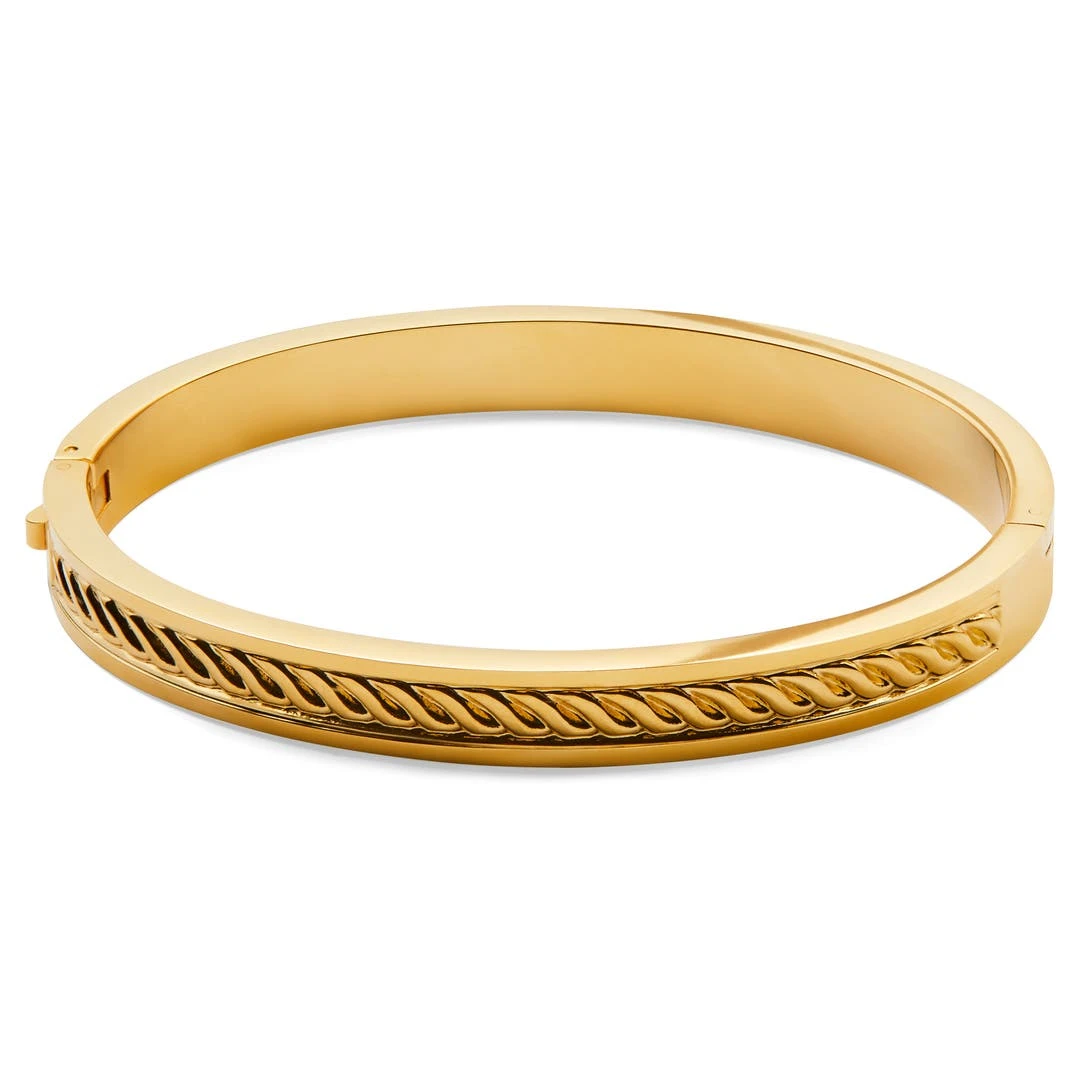 Lucleon Bracelet Jonc Arie Doré à Torsades 3 Lucleon Bracelet Jonc Arie Doré à Torsades