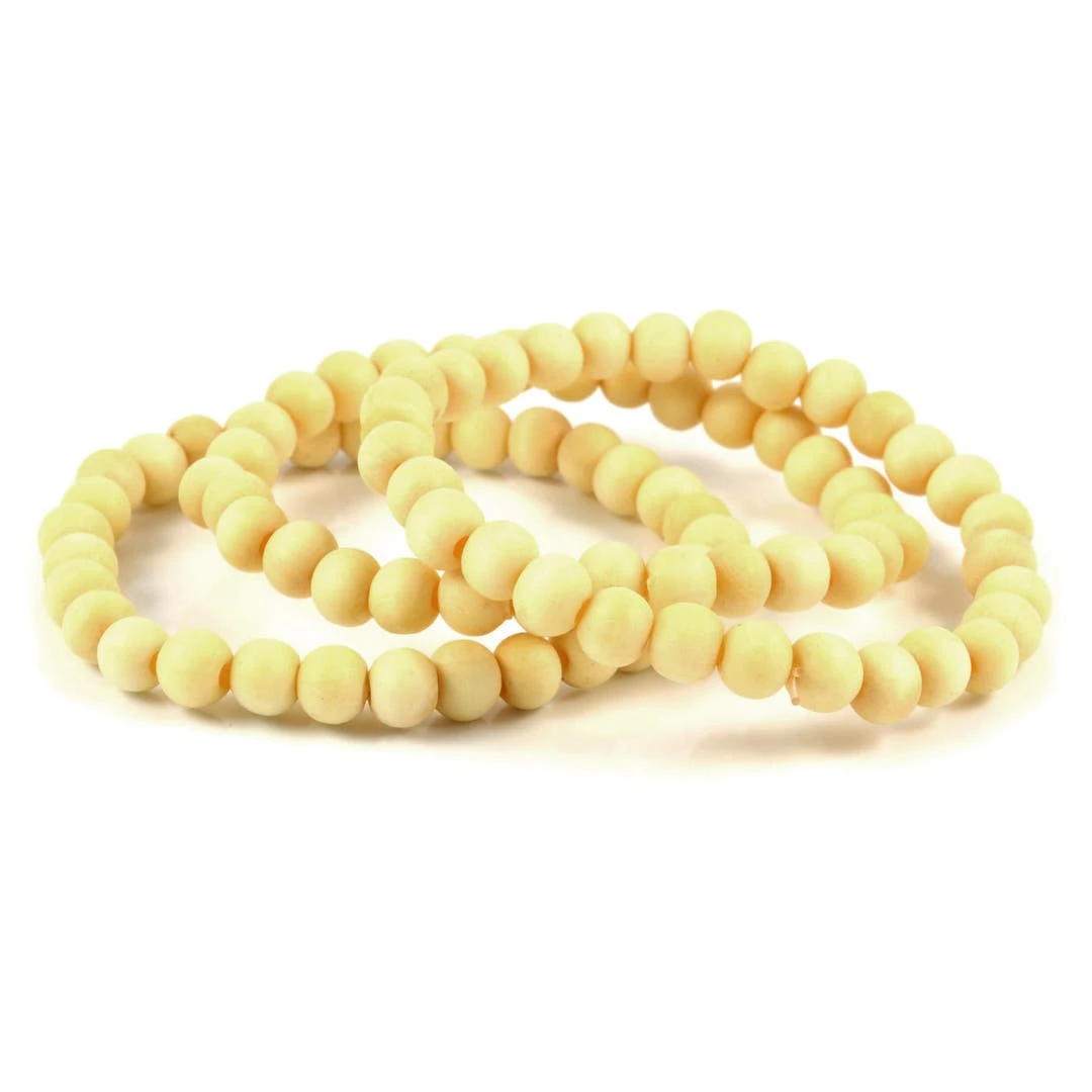 Collin Rowe Ensemble De Trois Bracelets En Perles De Bois Couleur Crème 4 Collin Rowe Ensemble De Trois Bracelets En Perles De Bois Couleur Crème – Image 2