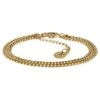 Arkai Bracelet Rico - Gourmette à Double Chaîne Dorée -Bagues Magasin 9 2.45855bd2f16a681ed881d8ab3fbdd5f4 3