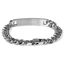 Fort Tempus Bracelet Personnalisable En Acier Inoxydable Argenté à Mailles De 10 Mm -Bagues Magasin 9 2 258 1 45