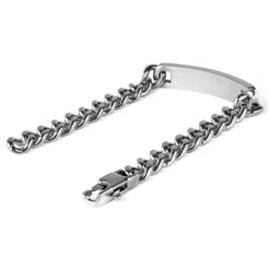 Fort Tempus Bracelet Personnalisable En Acier Inoxydable Argenté à Mailles De 10 Mm -Bagues Magasin 9 3 164 1 36