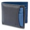 Lucleon Portefeuille Et Porte-cartes Lincoln En Cuir Bleu Marine Et Bleu Cobalt Anti-RFID -Bagues Magasin Colour collection 1