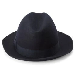 Fawler Chapeau Fedora Filippo Bleu Marine à Bords Bruts -Bagues Magasin Hat 13 4 copy 3