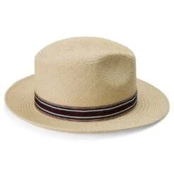 Fawler Chapeau Panama Moda De Couleur Naturelle Avec Gallon Rayé Piero -Bagues Magasin Hat 15 3 copy 3
