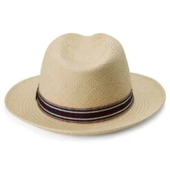 Fawler Chapeau Panama Moda De Couleur Naturelle Avec Gallon Rayé Piero -Bagues Magasin Hat 15 4 copy 3