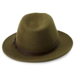 Fawler Chapeau Fédora Flavio Moda Vert à Bord Plat -Bagues Magasin Hat 3 3 copy 6