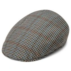 Fawler Casquette Béret à Carreaux Bordeaux Et Bleu Marine Massimo Moda