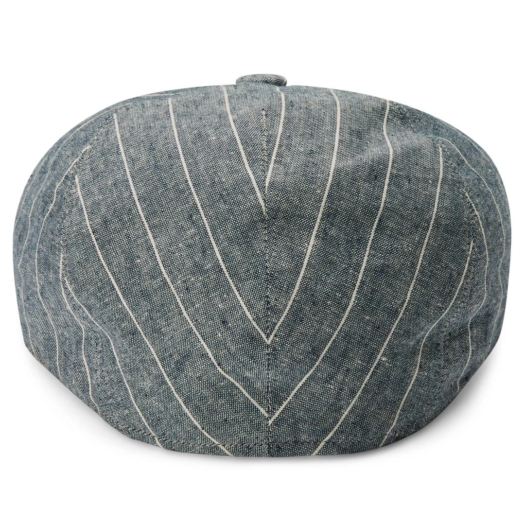 Fawler Casquette Plate Moda à Rayures Bleu Et Blanc Marco 6 Fawler Casquette Plate Moda à Rayures Bleu Et Blanc Marco – Image 4