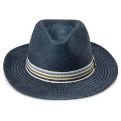 Fawler Chapeau Panama Moda Pino Bleu à Galon Rayé 8 Fawler Chapeau Panama Moda Pino Bleu à Galon Rayé -Bagues Magasin Hat 5 2 copy 3