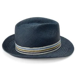 Fawler Chapeau Panama Moda Pino Bleu à Galon Rayé 9 Fawler Chapeau Panama Moda Pino Bleu à Galon Rayé -Bagues Magasin Hat 5 3 copy 3