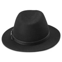 Fawler Chapeau Fedora Flavio En Laine Noire à Bord Plat 13 Fawler Chapeau Fedora Flavio En Laine Noire à Bord Plat -Bagues Magasin Hat 6 4 copy