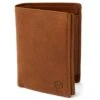 Lucleon Portefeuille En Cuir Brun Havane Vintage Anti-RFID Cambodia -Bagues Magasin Pawas wallet 2 1 copy
