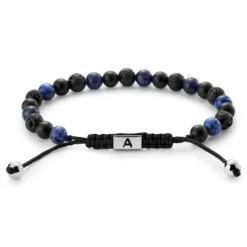 Arkai Bracelet Sanatio En Pierre De Lave, Sodalite Et Onyx De 6 Mm -Bagues Magasin ahbgvluh