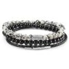 Neshraw Bracelet Raipur Pierres Noires Et Blanches -Bagues Magasin ajtgsdgngh