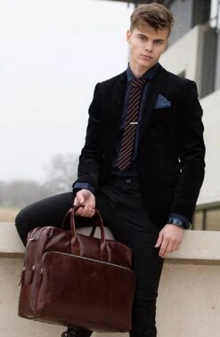 Salt & Hide Bracelet En Cuir Bleu Reeve -Bagues Magasin billed 1 147