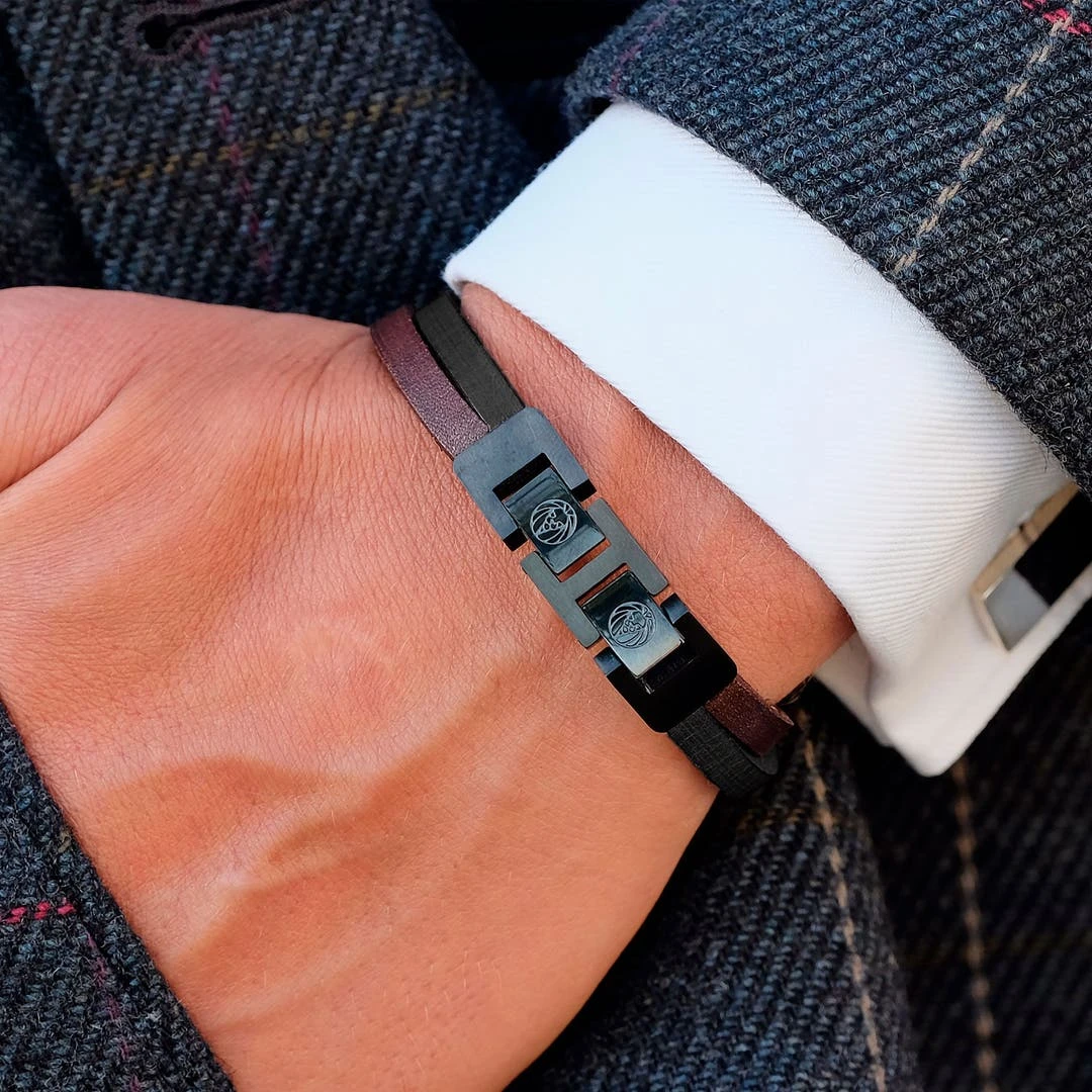 Lucleon Bracelet Roy à Simple Tour En Cuir Foncé Avec Fermoir Noir 7 Lucleon Bracelet Roy à Simple Tour En Cuir Foncé Avec Fermoir Noir – Image 5