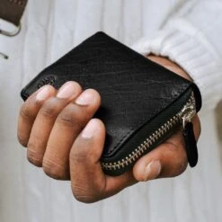 Lucleon Porte-cartes Accordéon Montreal En Cuir Noir RFID -Bagues Magasin black montreal rfid leather cardholder