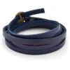 Collin Rowe Bracelet En Cuir Bleu Ajustable -Bagues Magasin blat snoet 1