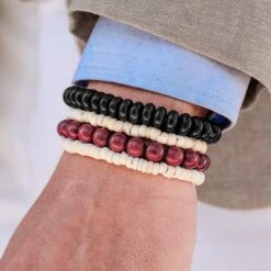 Lucleon Bracelet Miro En Bois Et Noix De Coco -Bagues Magasin bracelet 13