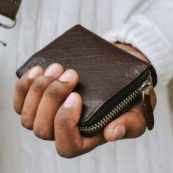 Lucleon Porte-cartes Accordéon Montreal En Cuir Marron RFID -Bagues Magasin brown montreal rfid leather cardholder