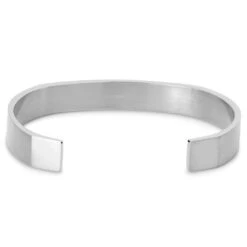 Lucleon Bracelet Manchette Argenté En Acier Brossé -Bagues Magasin brusa746aadc4edd22b72b303fb35a516b14 2